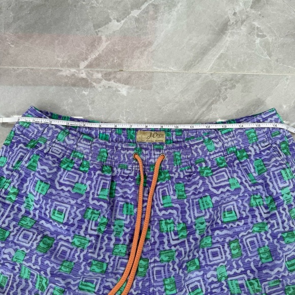 Men’s J. Crew Original Swimwear Vintage Patterned 6” Inseam Swim Trunks Large - Picture 15 of 16